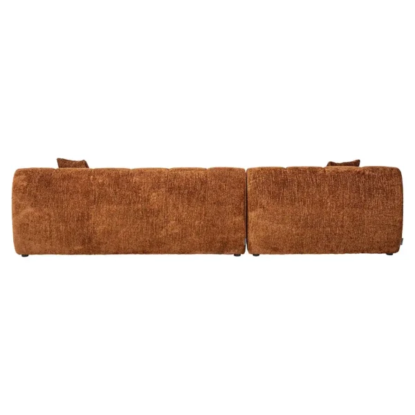 Coltar caramiziu din tesatura chenille Cube Left - imagine 4