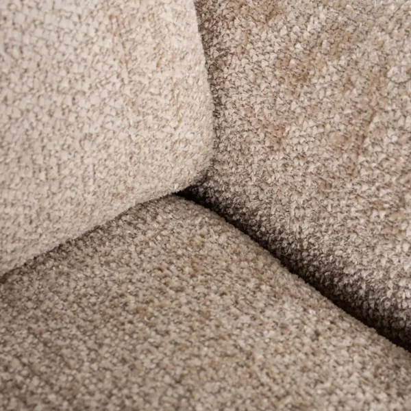 Fotoliu bej din tesatura boucle si lemn de pin Sandro - imagine 6