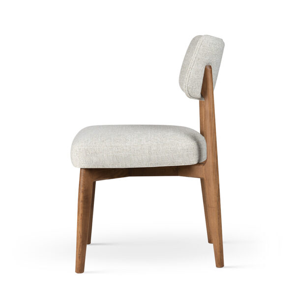 Scaun dining bej din tesatura si lemn Minotti - imagine 4