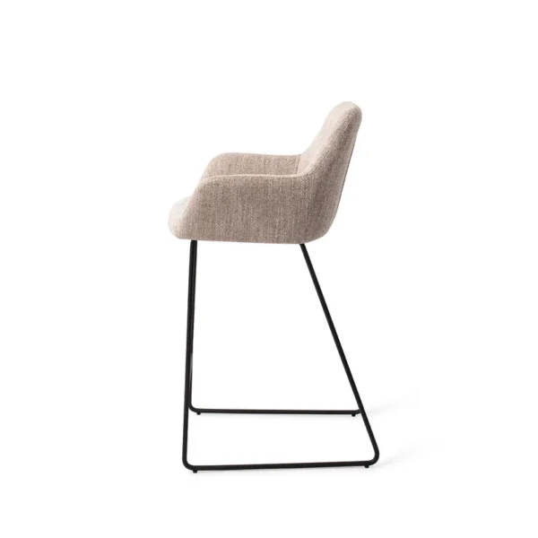 Scaun de bar din tesatura grej/negru Noto - imagine 3