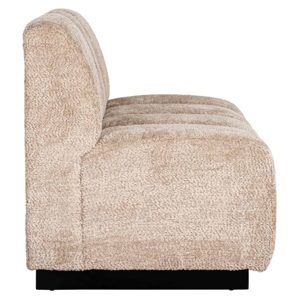 Canapea bej din tesatura boucle element drept Hillpark - imagine 3