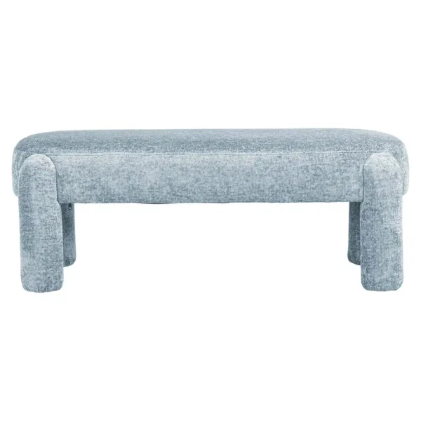 Bancheta albastru deschis din tesatura chenille Holly - imagine 3