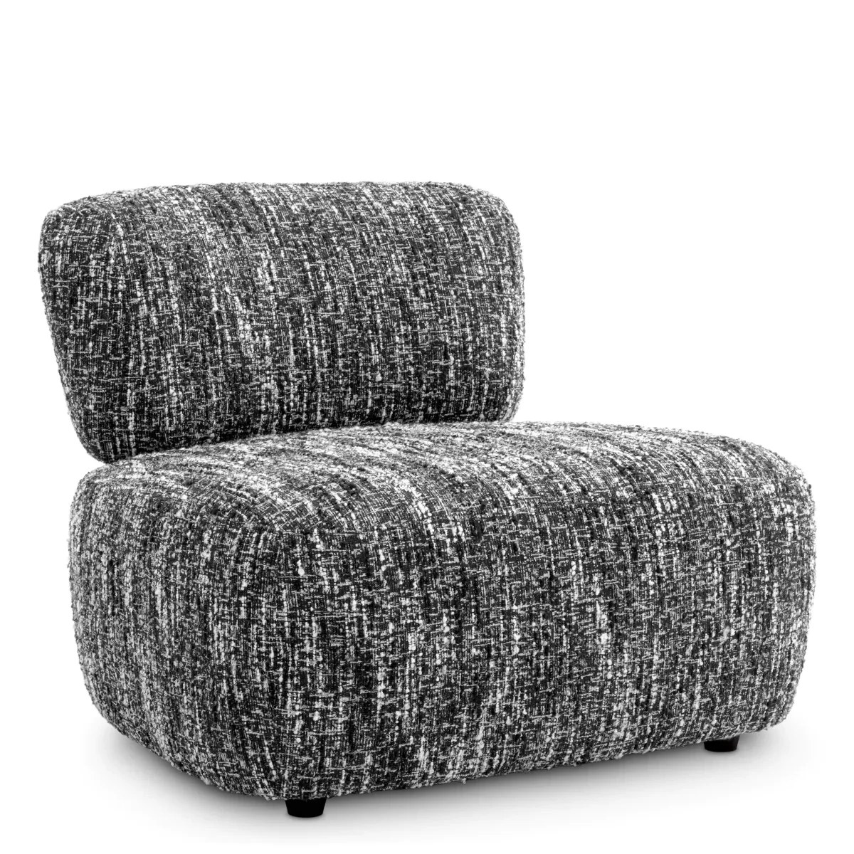 Fotoliu gri din tesatura boucle Leon