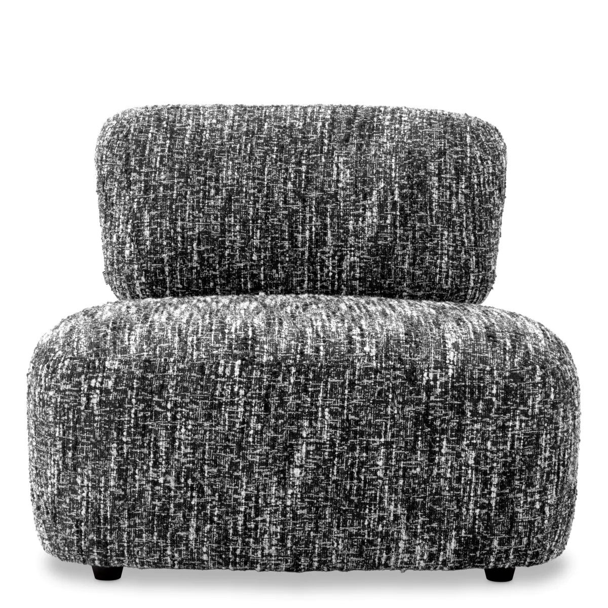 Fotoliu gri din tesatura boucle Leon - imagine 5