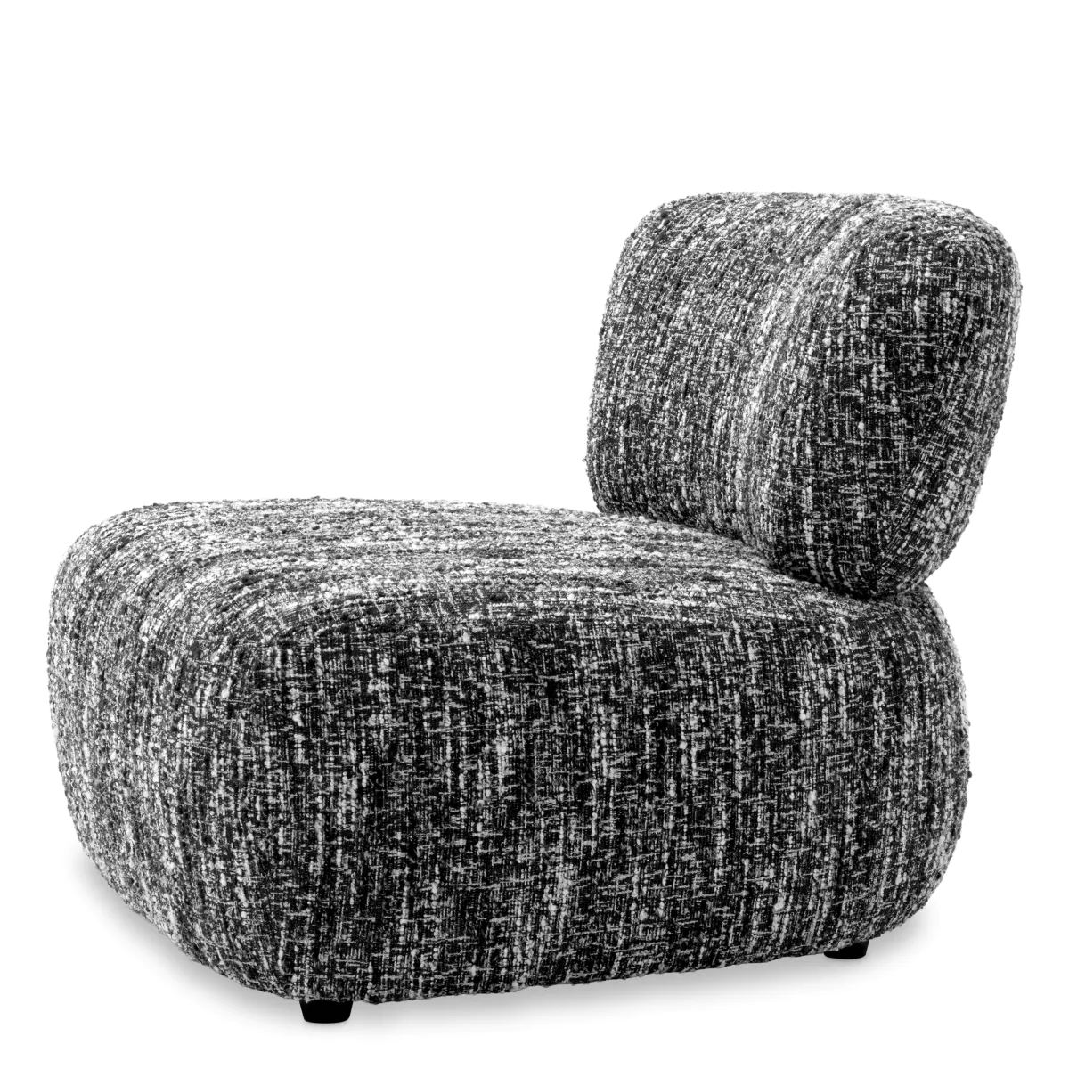 Fotoliu gri din tesatura boucle Leon - imagine 6