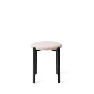 Taburet roz pal din tesatura boucle Obu