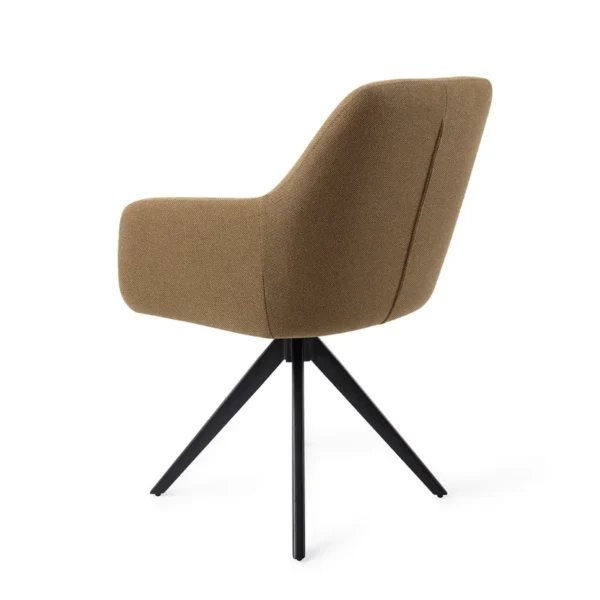 Set 2 scaune dining rotative din tesatura vernil/negru Hiroo - imagine 4