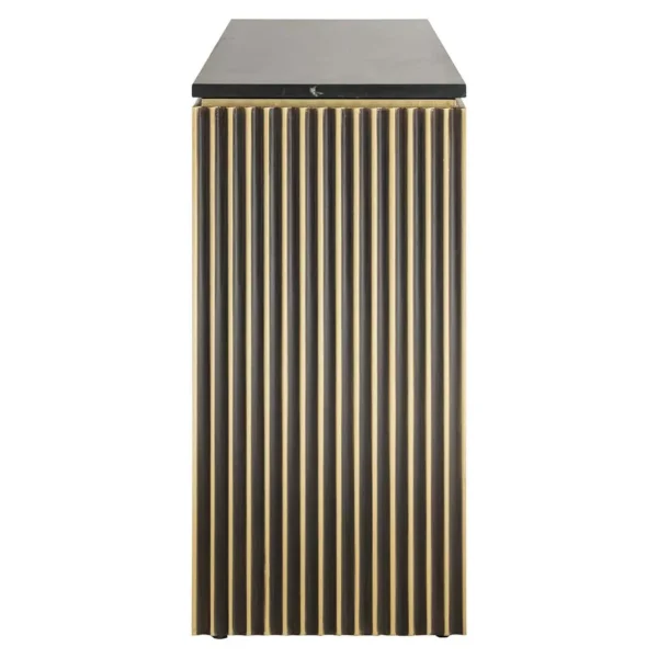 Bufet inferior auriu din MDF si marmura Les Arcs - imagine 3