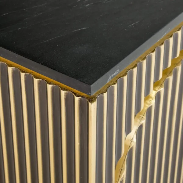 Bufet inferior auriu din MDF si marmura Les Arcs - imagine 5