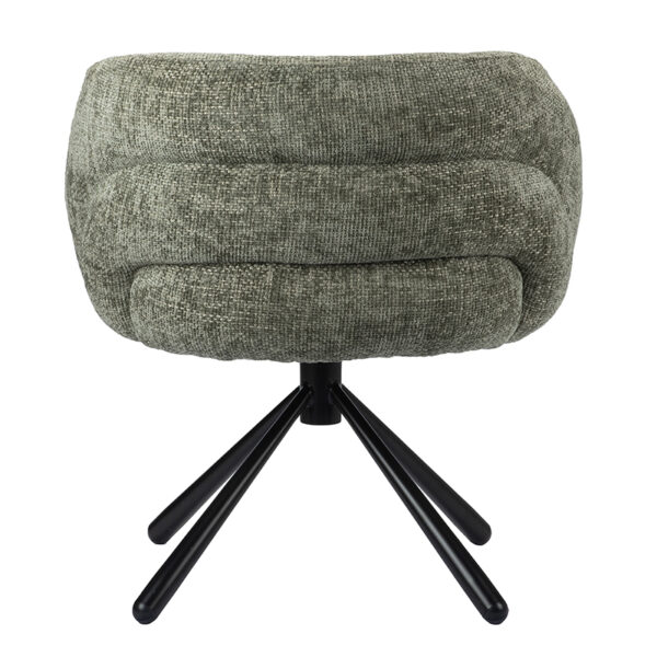 Scaun dining rotativ verde din tesatura Pebble - imagine 2