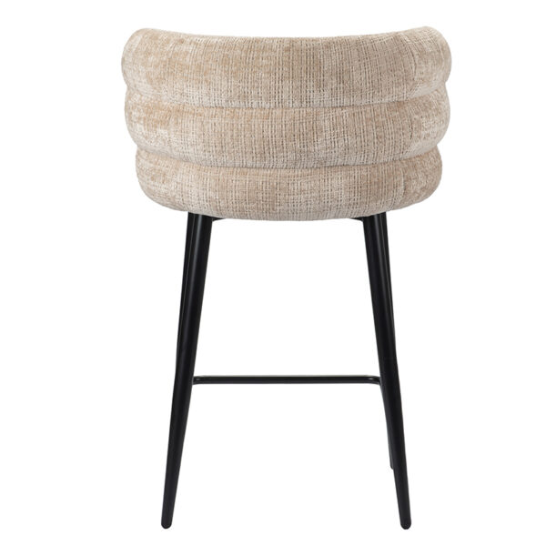 Scaun de bar bej din tesatura H90 Cloud - imagine 4