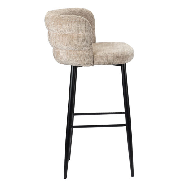 Scaun de bar bej din tesatura H104 Cloud - imagine 2