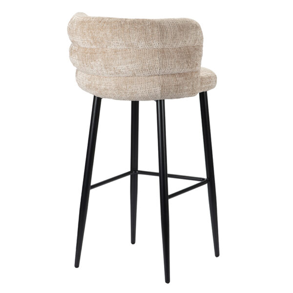 Scaun de bar bej din tesatura H104 Cloud - imagine 3