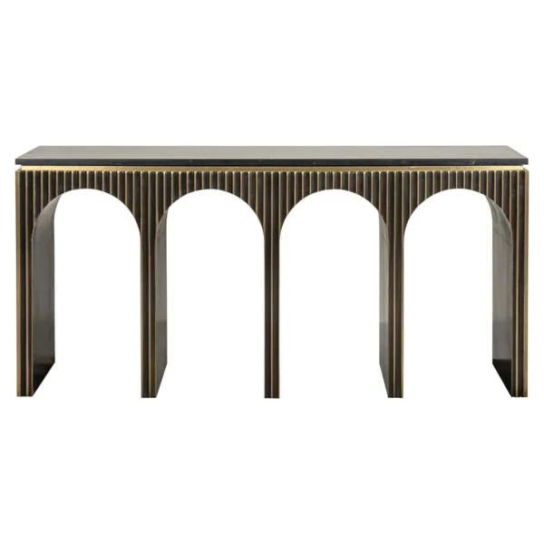 Consola aurie din MDF si marmura Les Arcs - imagine 2
