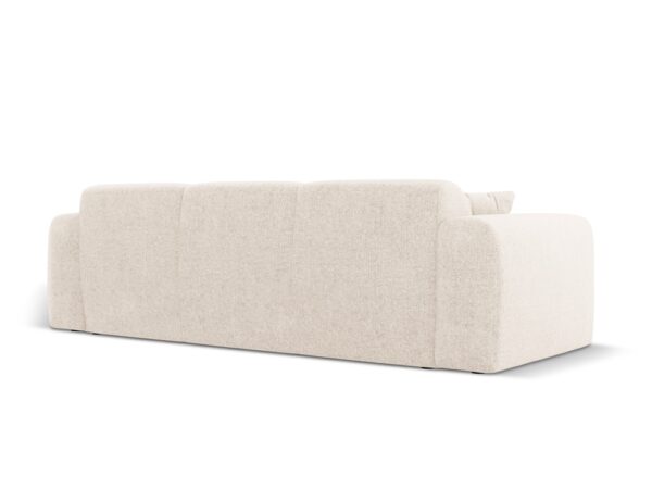 Canapea bej deschis 3 locuri din tesatura chenille Nolio - imagine 5