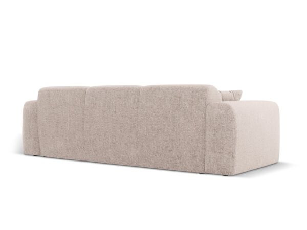 Canapea bej 3 locuri din tesatura chenille Nolio - imagine 6