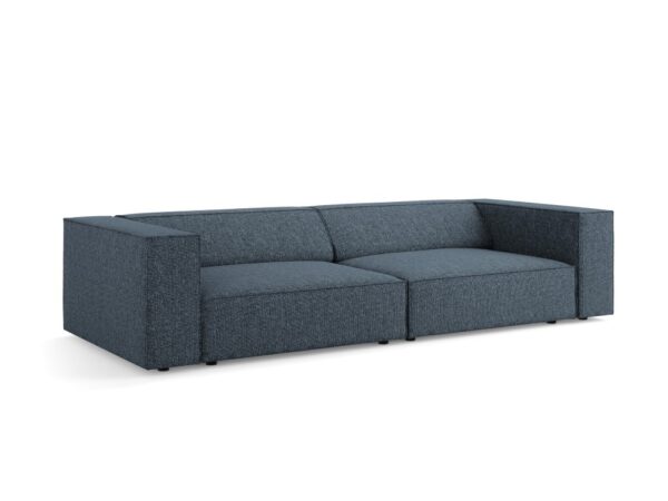 Canapea albastru roial 4 locuri din tesatura chenille Arietta - imagine 4