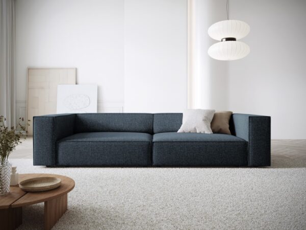 Canapea albastru roial 4 locuri din tesatura chenille Arietta - imagine 2