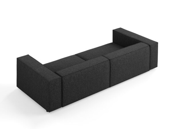 Canapea neagra 4 locuri din tesatura chenille Arietta - imagine 5