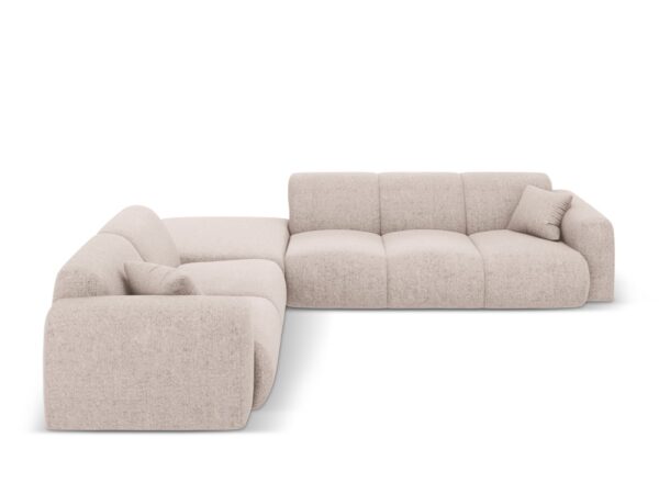 Coltar bej 5 locuri din tesatura chenille Nolio II - imagine 3
