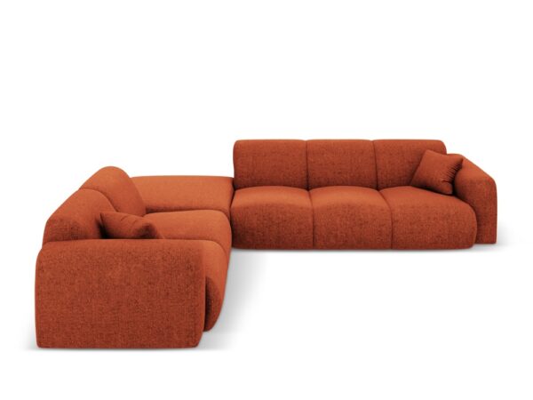 Coltar caramiziu teracota 5 locuri din tesatura chenille Nolio II - imagine 5