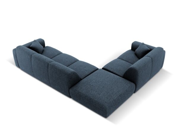 Coltar albastru roial 5 locuri din tesatura chenille Nolio II - imagine 4