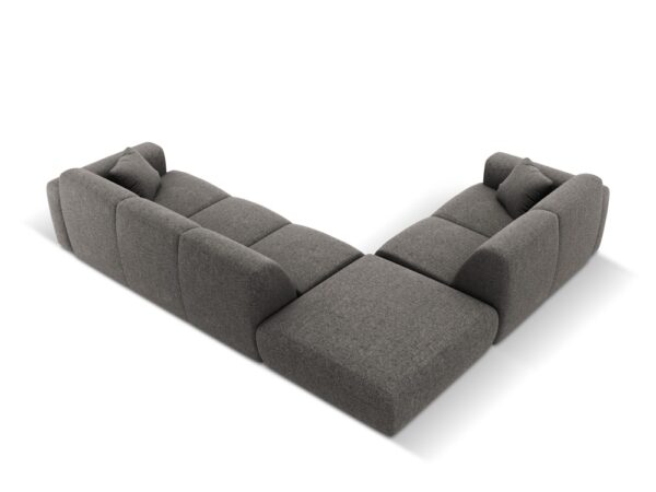 Coltar gri 5 locuri din tesatura chenille Nolio II - imagine 5