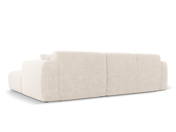 Coltar bej deschis 4 locuri din tesatura chenille Nolio - imagine 5