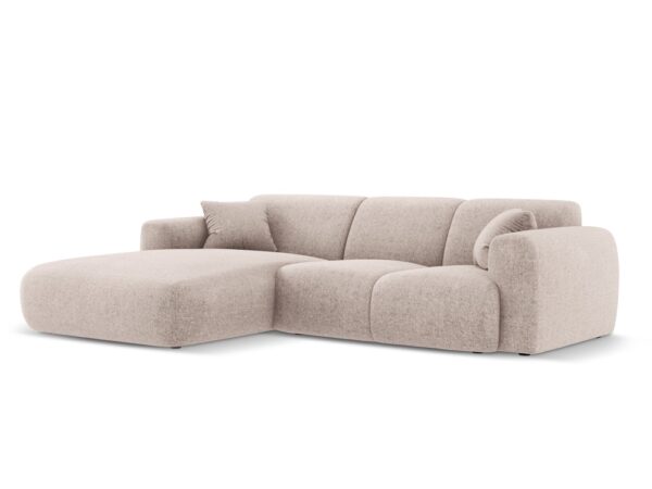 Coltar bej 4 locuri din tesatura chenille Nolio - imagine 3