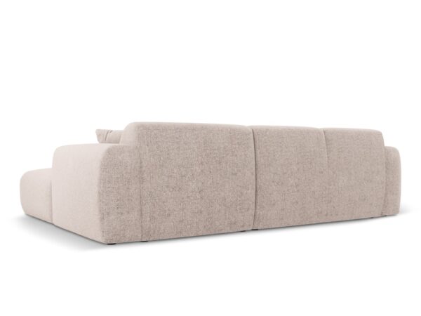 Coltar bej 4 locuri din tesatura chenille Nolio - imagine 5