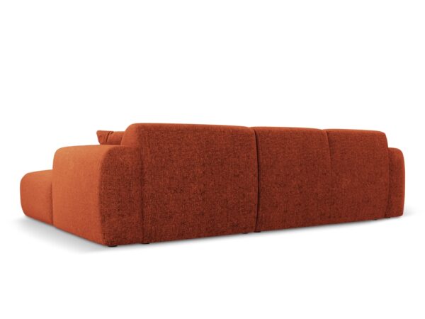 Coltar caramiziu teracota 4 locuri din tesatura chenille Nolio - imagine 5