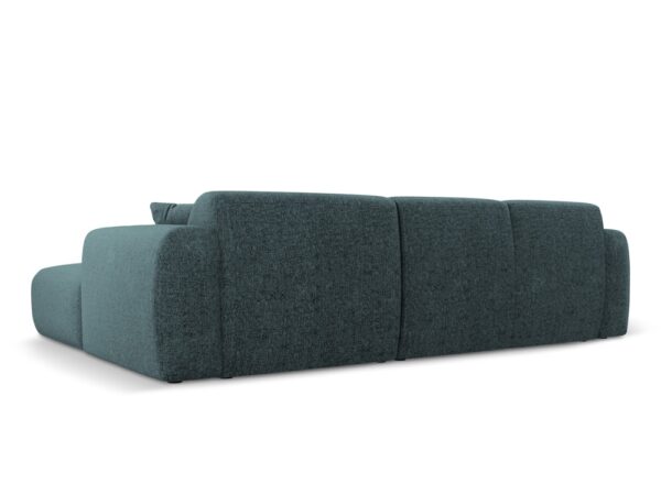 Coltar albastru petrol 4 locuri din tesatura chenille Nolio - imagine 5