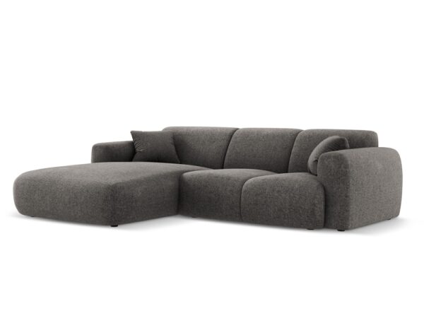 Coltar gri 4 locuri din tesatura chenille Nolio - imagine 4