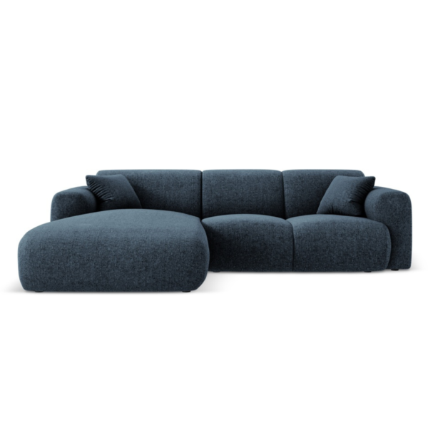 Coltar albastru roial 4 locuri din tesatura chenille Nolio