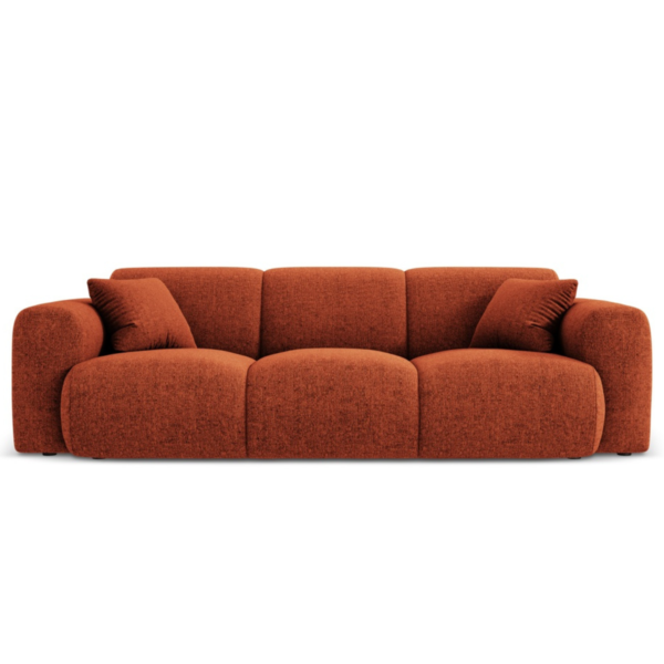 Canapea caramizie teracota 3 locuri din tesatura chenille Nolio