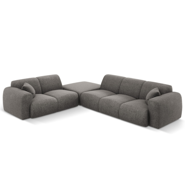 Coltar gri 5 locuri din tesatura chenille Nolio II