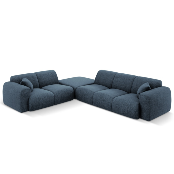 Coltar albastru roial 5 locuri din tesatura chenille Nolio II