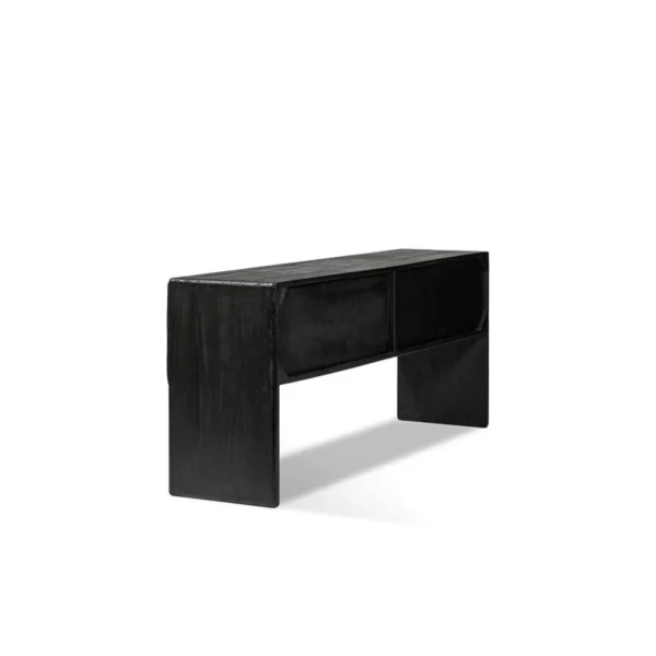 Bufet inferior negru din lemn de mindi Mehamn - imagine 7