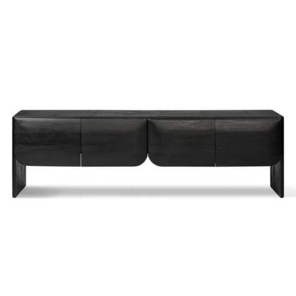 Comoda TV neagra din lemn de mindi Mehamn