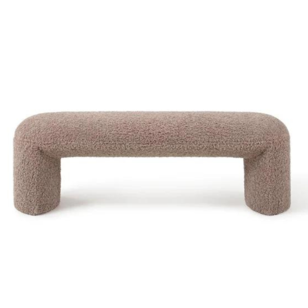 Bancheta maro din tesatura boucle Nachii