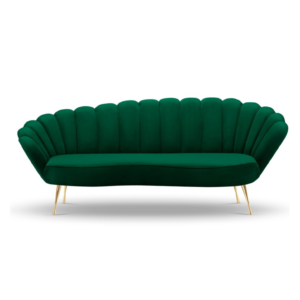 Canapea 3 locuri verde din catifea Julianna