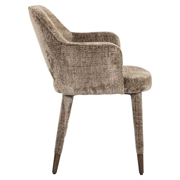 Scaun dining maro din tesatura chenille Donnatella - imagine 3