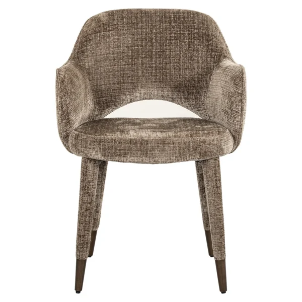 Scaun dining maro din tesatura chenille Donnatella - imagine 2