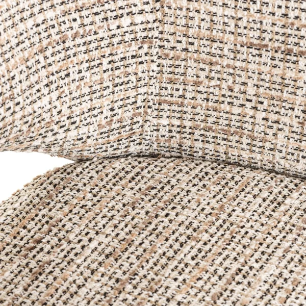 Scaun dining bej din tesatura texturata Donnatella - imagine 5
