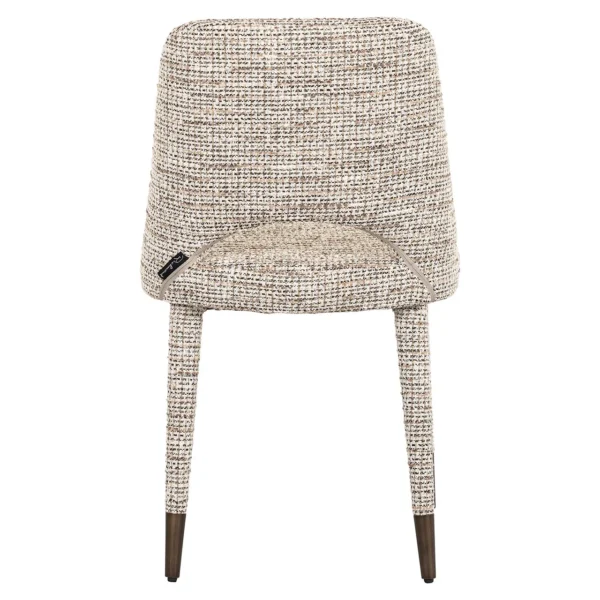 Scaun dining bej din tesatura texturata Cecilia - imagine 5
