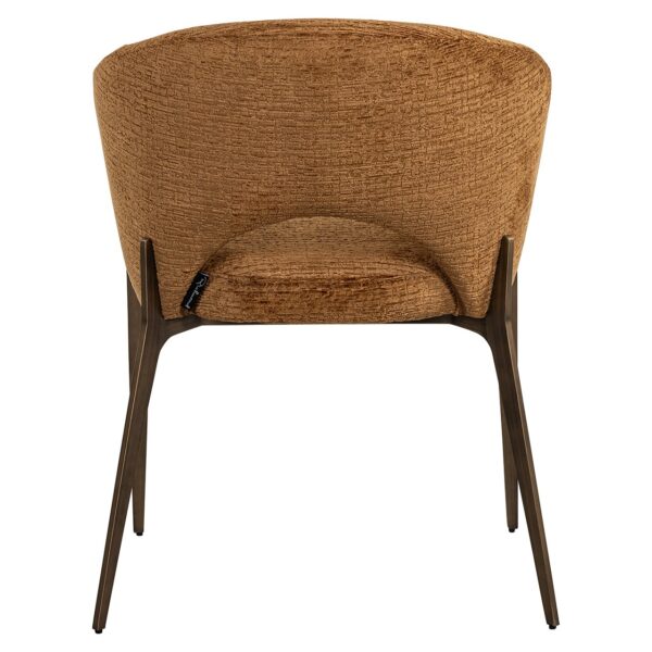 Scaun dining coniac din tesatura texturata Kenzi - imagine 4