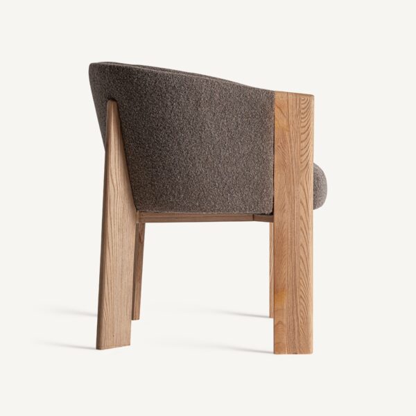 Scaun dining maro din lemn de stejar si tesatura Nara - imagine 4