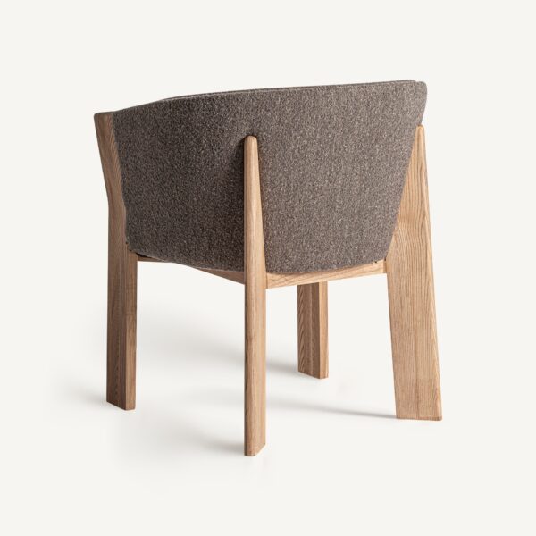 Scaun dining maro din lemn de stejar si tesatura Nara - imagine 5