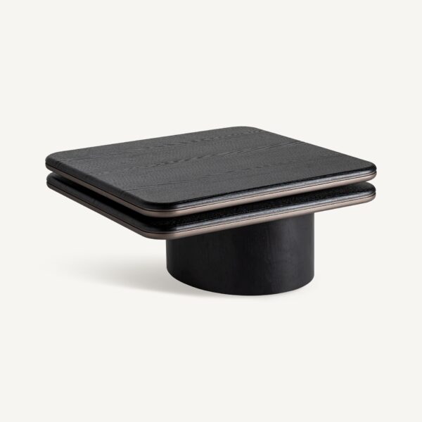 Masa de cafea neagra din lemn de stejar si ceramica Breil - imagine 4