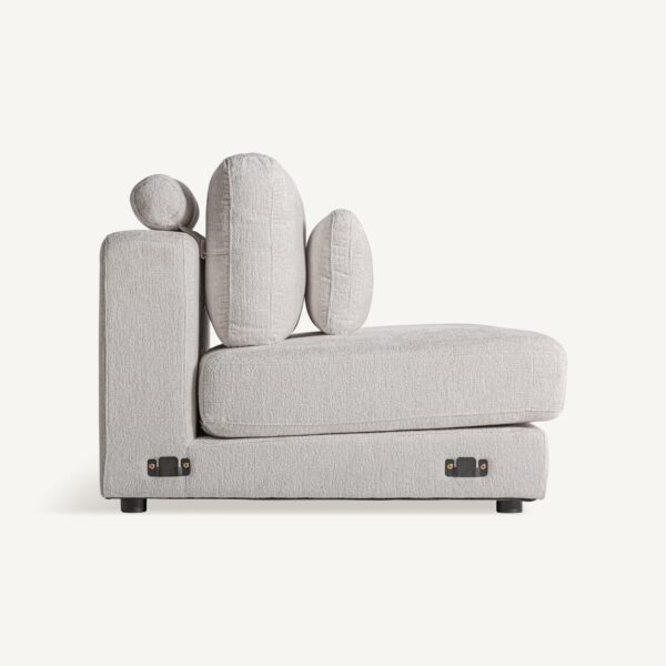 Canapea modulara alb gri modul drept din tesatura Deruta - imagine 4